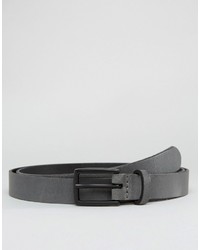 Cintura in pelle grigio scuro di Asos