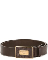 Cintura in pelle marrone scuro di Dolce & Gabbana