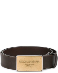 Cintura in pelle marrone scuro di Dolce & Gabbana