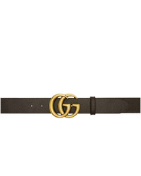 Cintura in pelle marrone scuro di Gucci