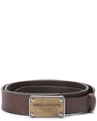 Cintura in pelle marrone di Dolce & Gabbana