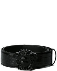 Cintura in pelle nera di Versace