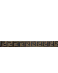 Cintura in pelle stampata marrone di Fendi