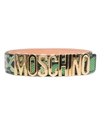 Cintura in pelle verde di Moschino