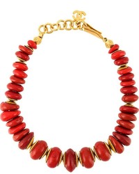 Collana con perline rossa di Chanel