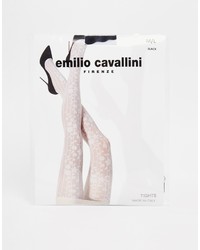 Collant stampato nero di Emilio Cavallini