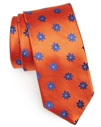 Cravatta a fiori arancione