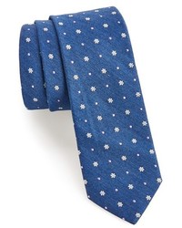 Cravatta a fiori blu