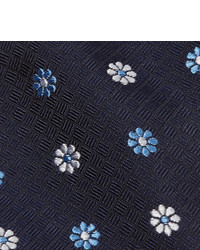Cravatta a fiori blu scuro di Turnbull & Asser