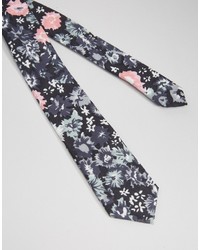 Cravatta a fiori grigia di Asos