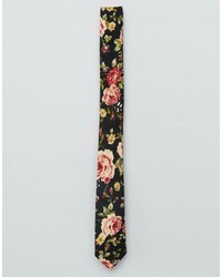 Cravatta a fiori nera di Asos