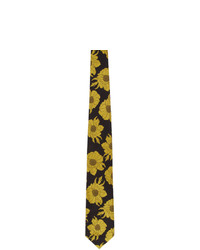 Cravatta a fiori nera di Dries Van Noten
