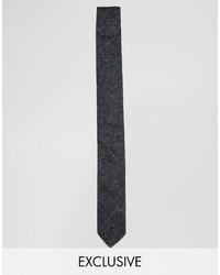 Cravatta a fiori nera di Reclaimed Vintage