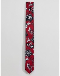 Cravatta a fiori rossa di Asos