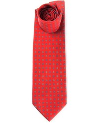 Cravatta a fiori rossa