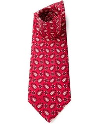 Cravatta a fiori rossa di Valentino