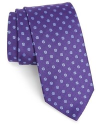 Cravatta a fiori viola