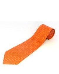 Cravatta a pois arancione