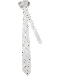 Cravatta a pois bianca di Dolce & Gabbana