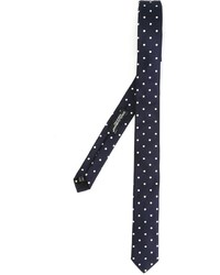 Cravatta a pois blu scuro di Dolce & Gabbana