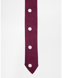 Cravatta a pois bordeaux di Reclaimed Vintage