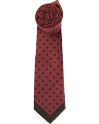Cravatta a pois bordeaux di Valentino