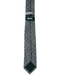 Cravatta a pois grigio scuro di Asos