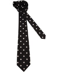 Cravatta a pois nera e bianca di Christian Dior