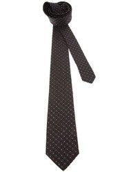 Cravatta a pois nera e bianca di Saint Laurent