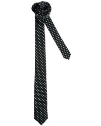Cravatta a pois nera di Asos