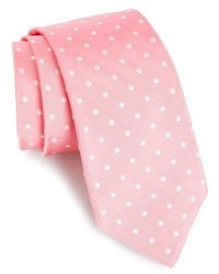 Cravatta a pois rosa