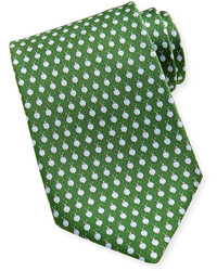 Cravatta a pois verde