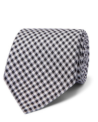 Cravatta a quadretti bianca e blu scuro di Tom Ford