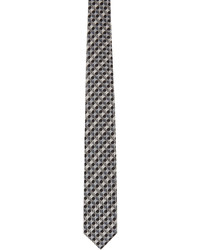 Cravatta a quadretti grigia di Tom Ford
