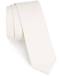 Cravatta a quadri bianca