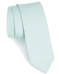 Cravatta a quadri verde menta
