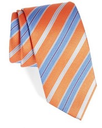 Cravatta a righe orizzontali arancione