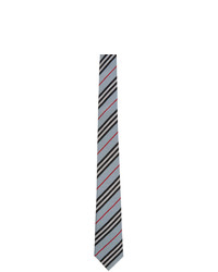 Cravatta a righe orizzontali azzurra di Burberry