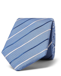 Cravatta a righe orizzontali azzurra di Hugo Boss