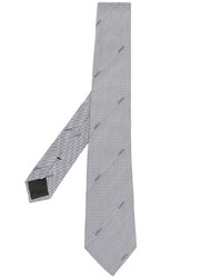 Cravatta a righe orizzontali azzurra di Moschino
