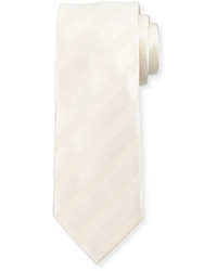 Cravatta a righe orizzontali bianca