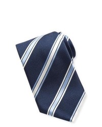 Cravatta a righe orizzontali blu scuro