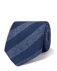 Cravatta a righe orizzontali blu scuro di Charvet