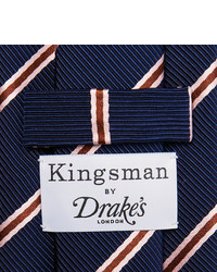 Cravatta a righe orizzontali blu scuro di Kingsman