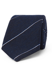Cravatta a righe orizzontali blu scuro di Dunhill
