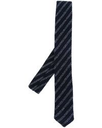 Cravatta a righe orizzontali blu scuro di Eleventy