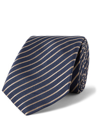 Cravatta a righe orizzontali blu scuro di Giorgio Armani
