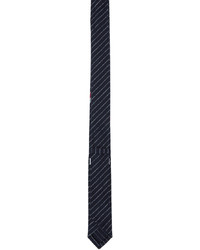 Cravatta a righe orizzontali blu scuro di Thom Browne