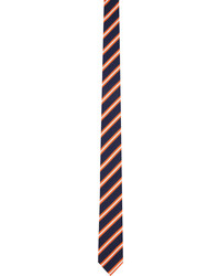 Cravatta a righe orizzontali blu scuro di Thom Browne