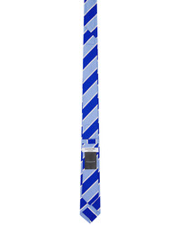 Cravatta a righe orizzontali blu di Thom Browne